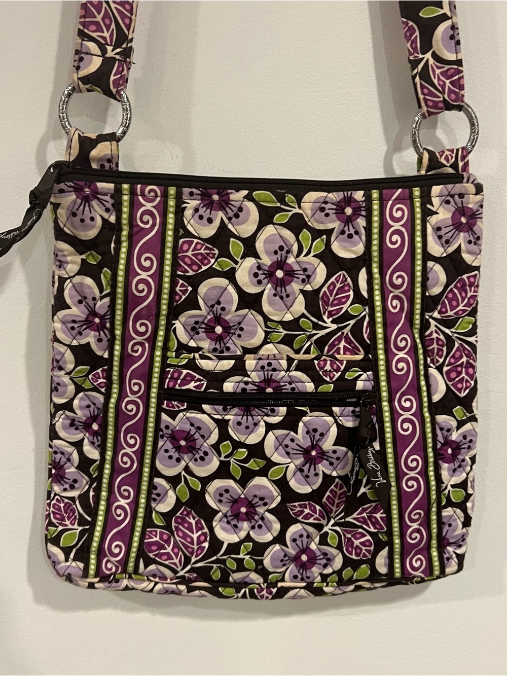 Vera Bradley Plum Petals Floral Quilted Crossbody